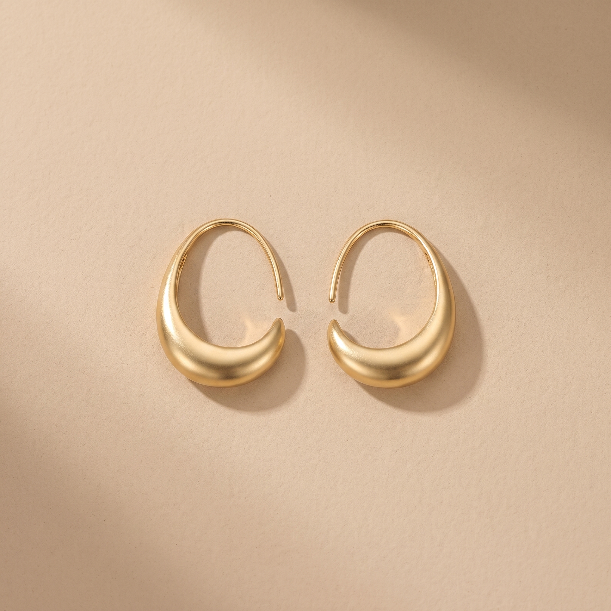 Oval Hoop Gold and Silver Earrings