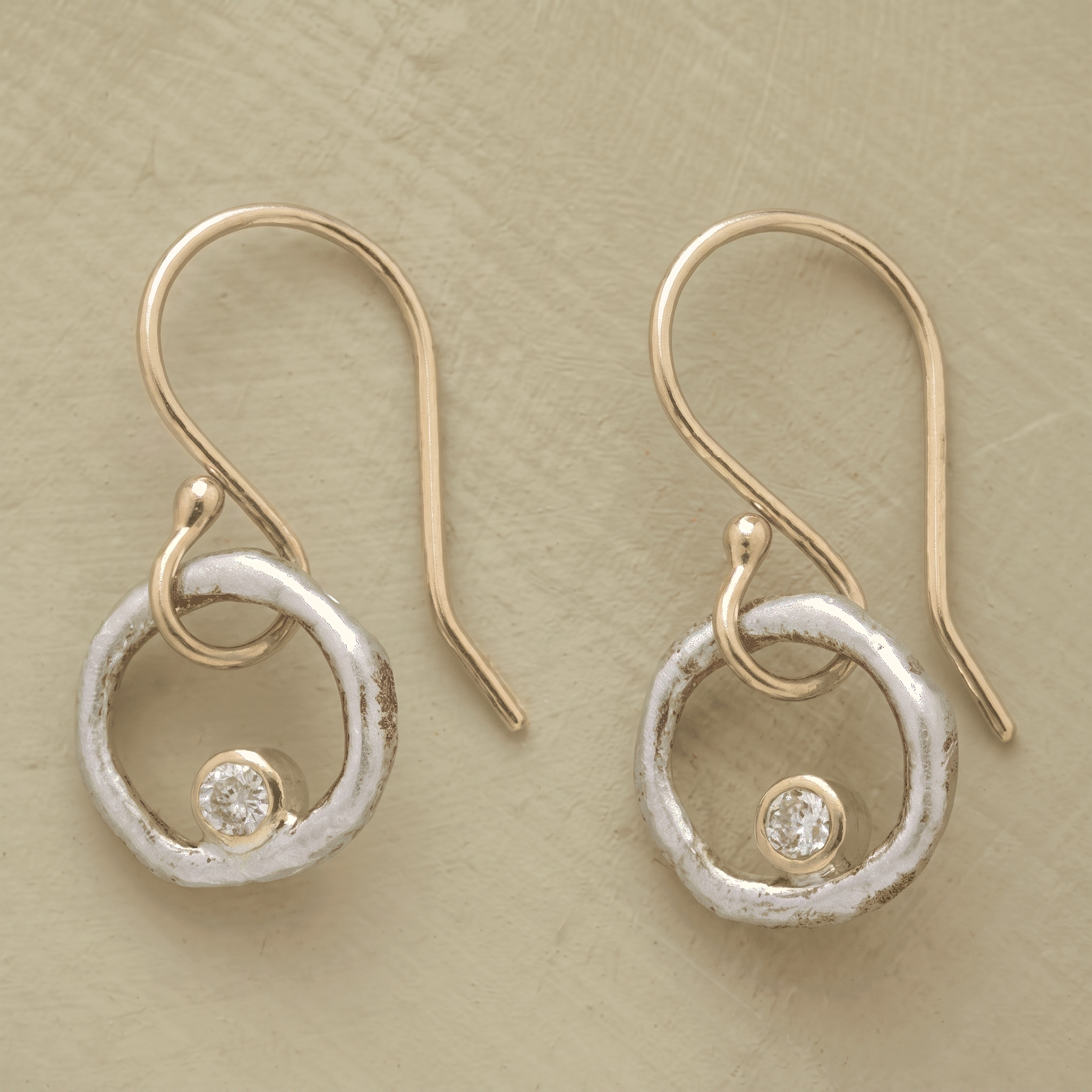 Retro Gold and Silver Earrings