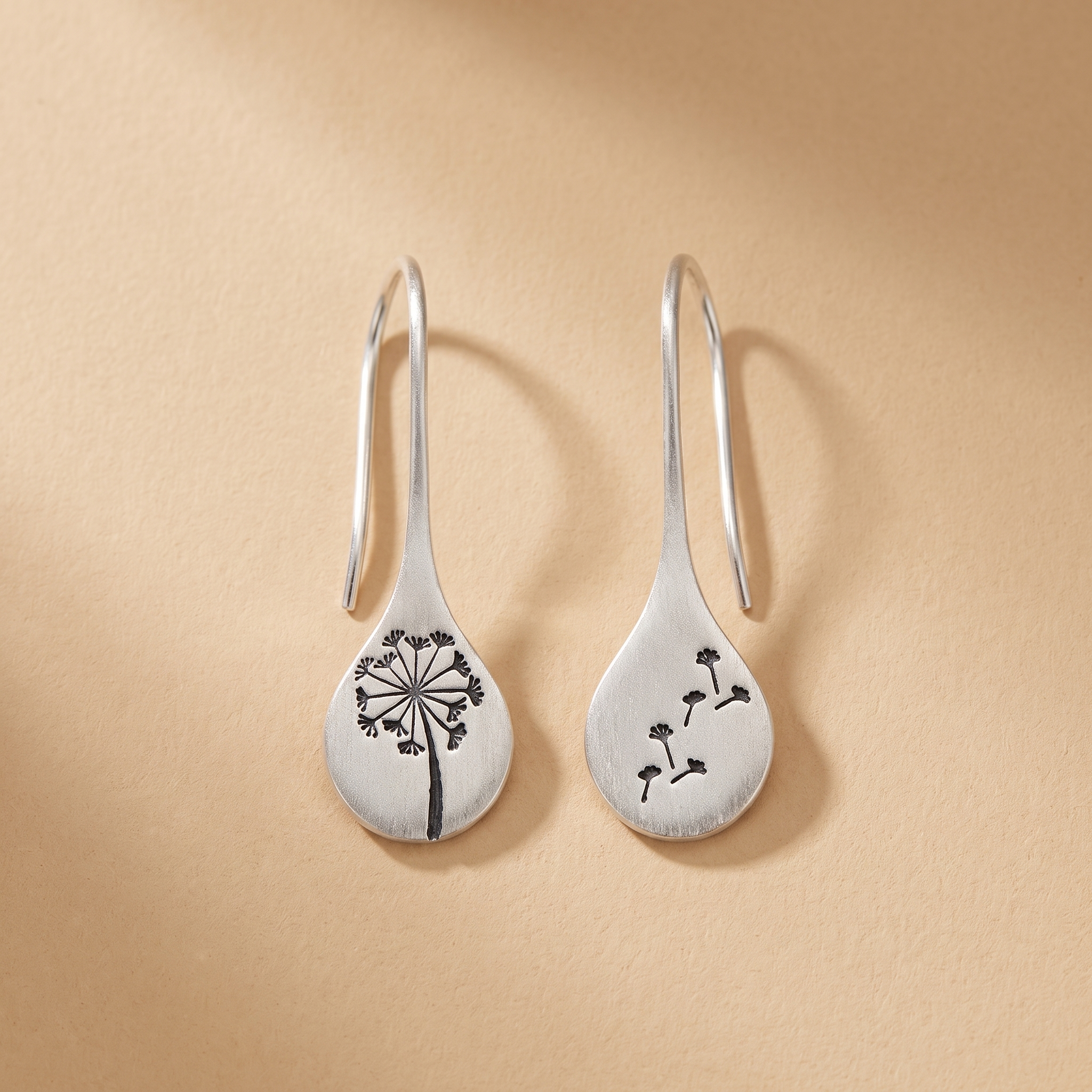 Vintage Silver Flower Earrings