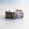 Hammered Steel Ember Band