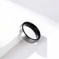 Obsidian Core Steel Ring