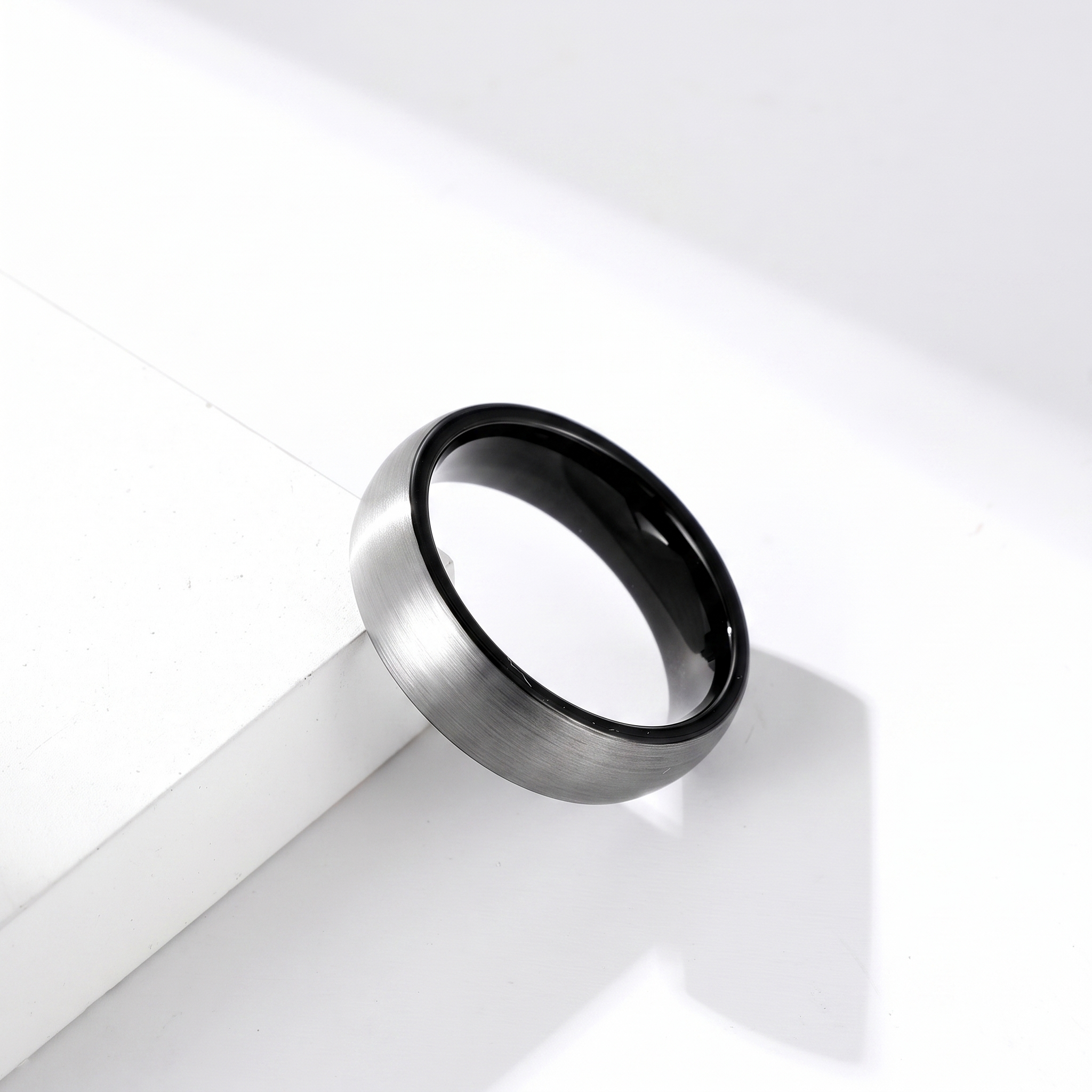 Obsidian Core Steel Ring