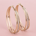 Retro Gold Hoop Earrings