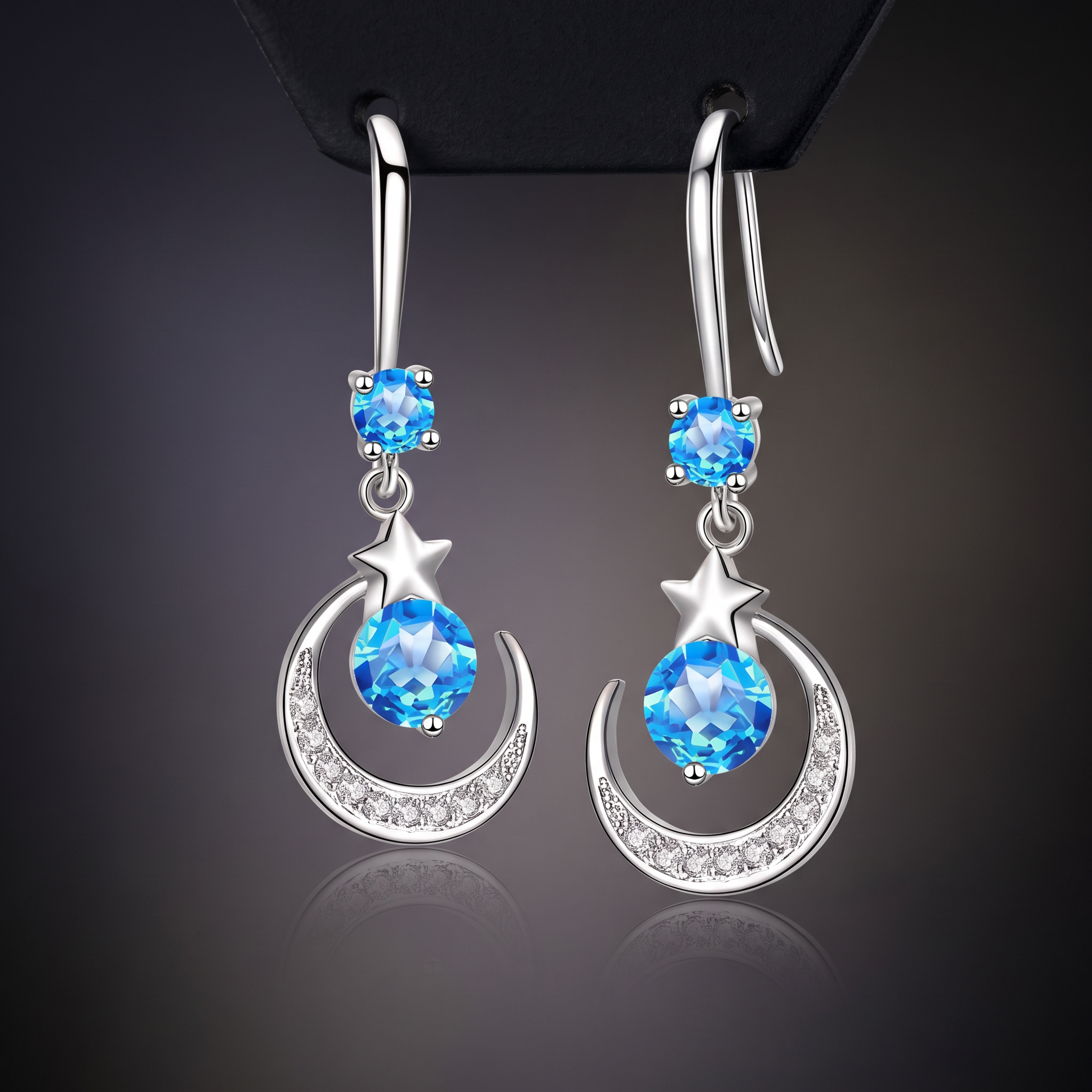 Vintage Blue Moonlight Earrings