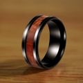 Obsidian Copper Core Ring