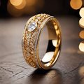 Royal Vintage Engraved Gold Ring