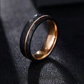 Obsidian Facet Gold Core Ring