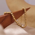 Vintage Gold Beaded Crystal Bracelet