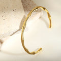 Vintage Gold Bamboo Cuff Bracelet