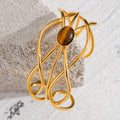 Vintage Gemstone Open Cuff Bracelet