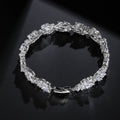 Vintage Sparkling Silver Chain Bracelet