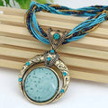 Vintage Blue Stone Bohemian Necklace