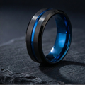 Midnight Steel Ridge Ring