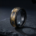 Obsidian Gold Vein Heritage Ring