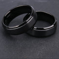 Obsidian Satin Edge Ring